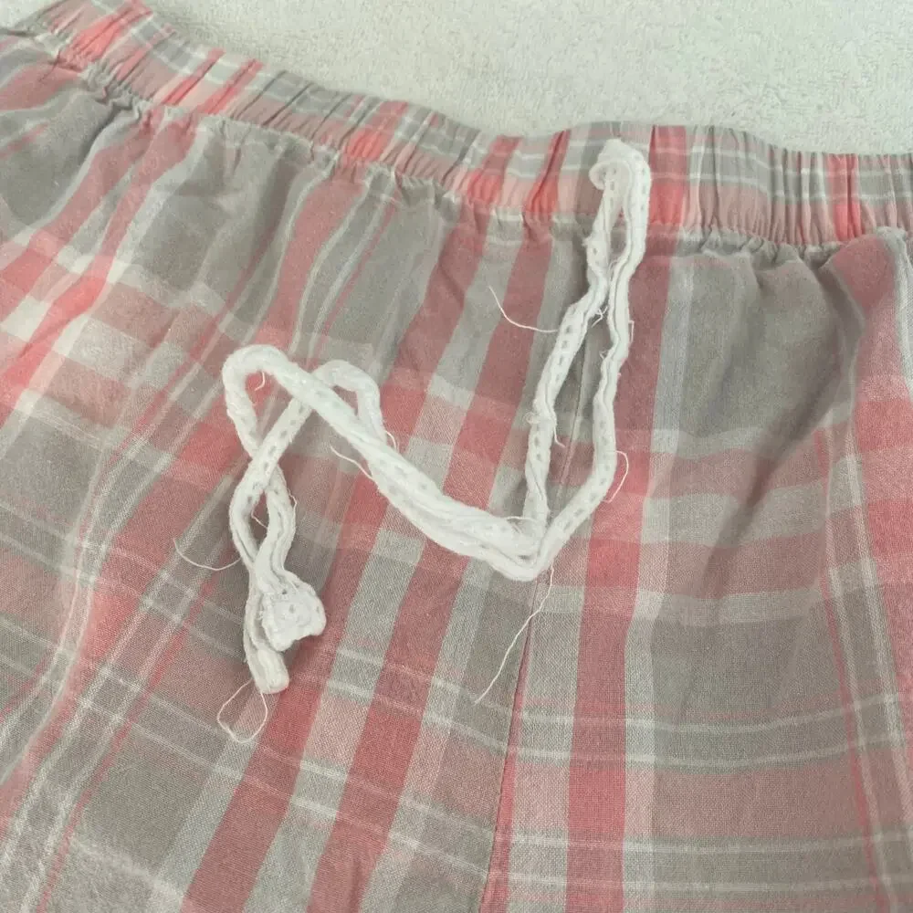 Love to Lounge Women's PJ Shorts size M Pink Gray Plaid - Picture 13 of 16